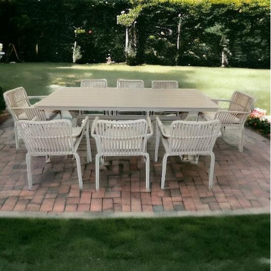 Buy Wooden Twist Celeb Wondrous Aluminum Frame WPC 8Seater Dining Set