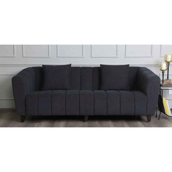 Wooden Twist Premium Rolled Arms 3 Seater Sofa