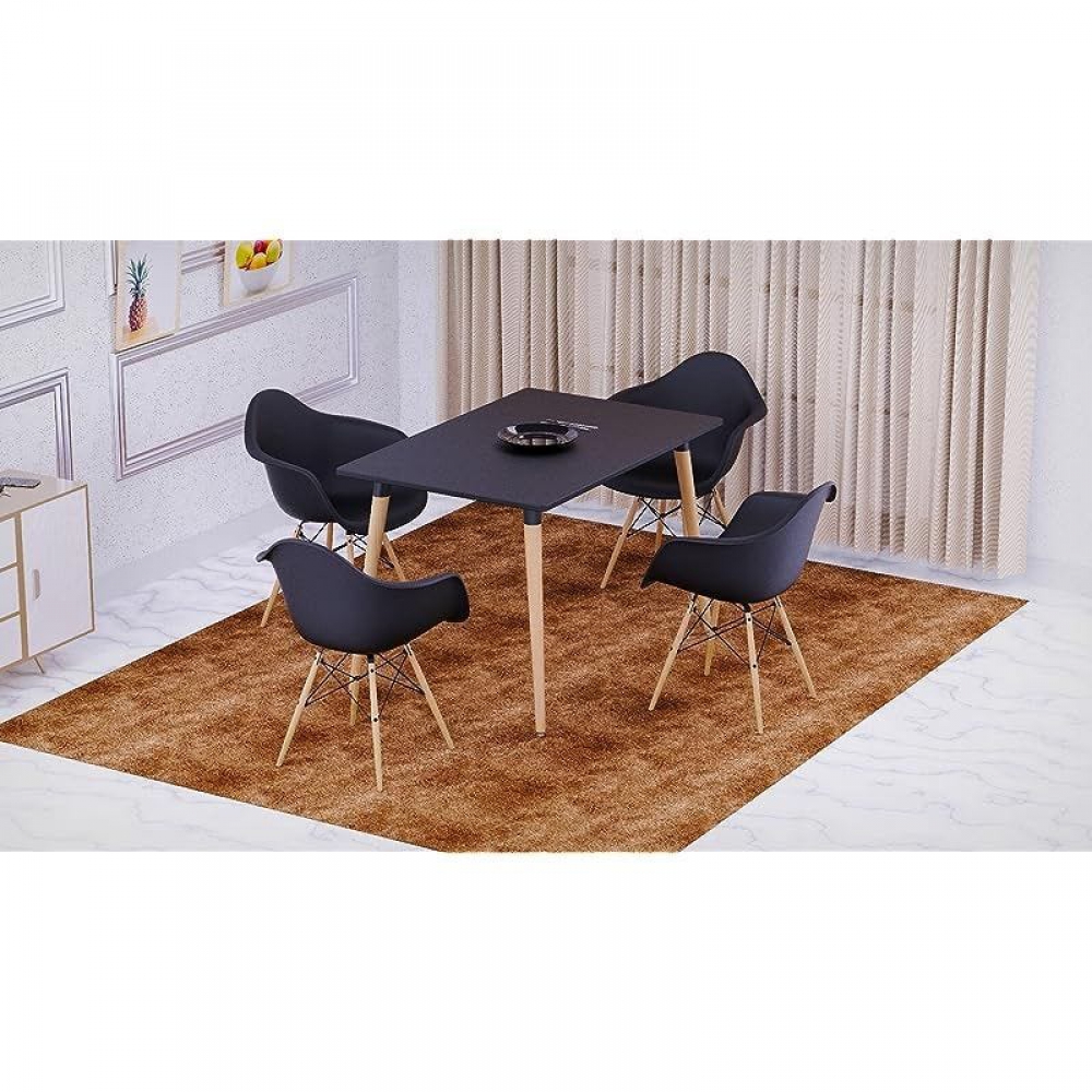 Simple black dining cheap table