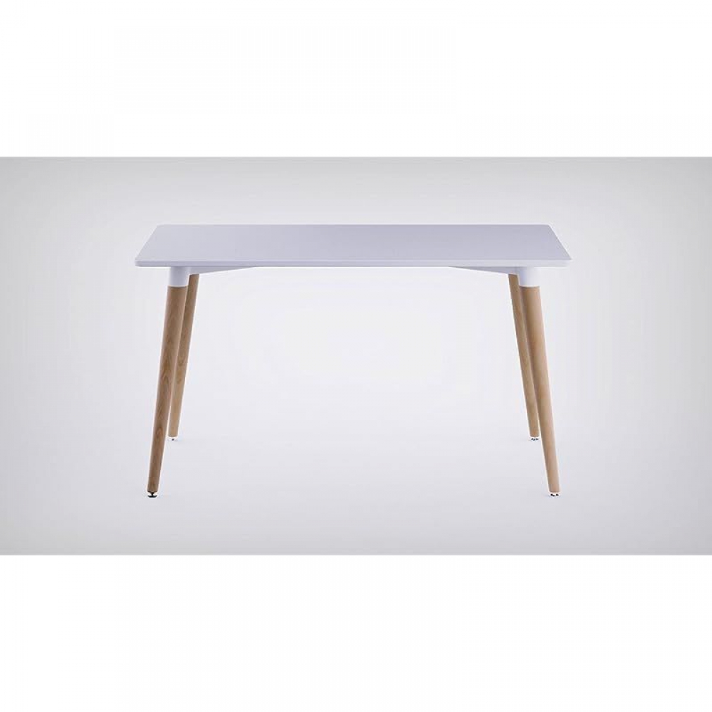 Mahmayi Cenare Modern White Dining Table - Sleek Kitchen Table for Home, Office, or Dining Room - Contemporary Design Enhances Any Space - Sturdy and Stylish Furniture Option (160 X 80)