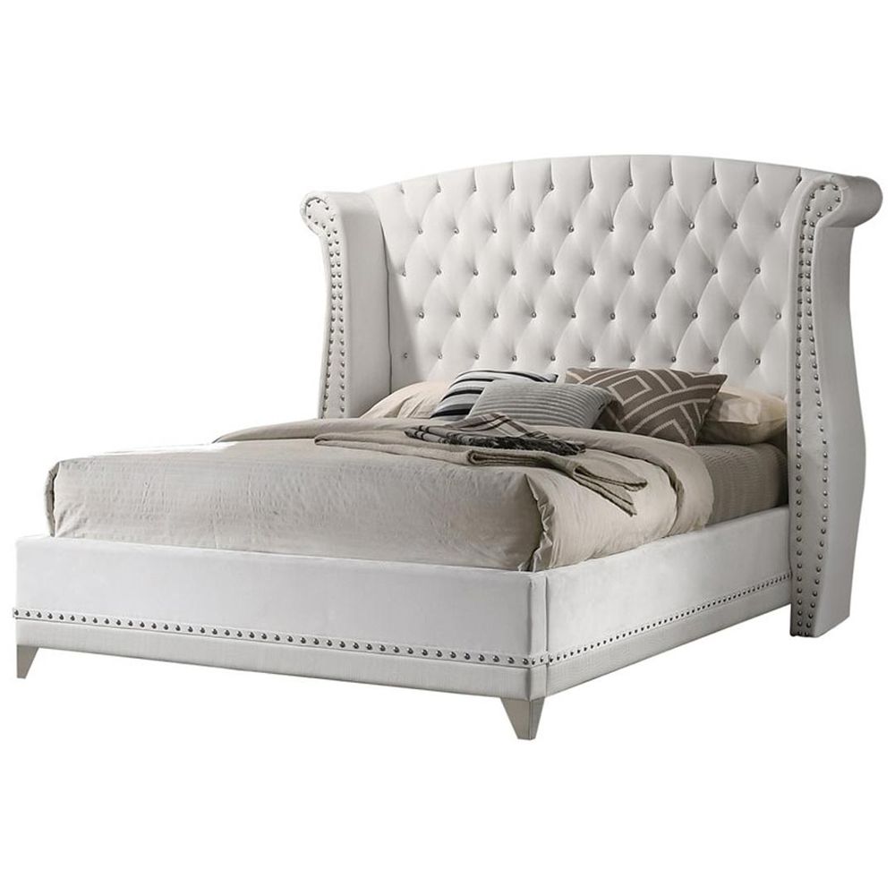 Wingback queen deals bed