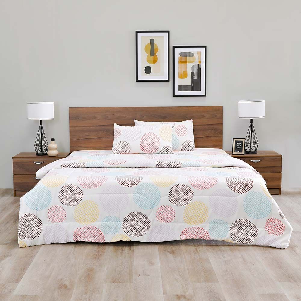 Buy Sterling Multi 4-Piece 100% Cotton Double Comforter Set - 220X240 Cm  Online